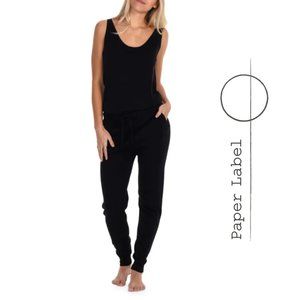 Paper Label Peyton Sweater Jumpsuit Black Small
